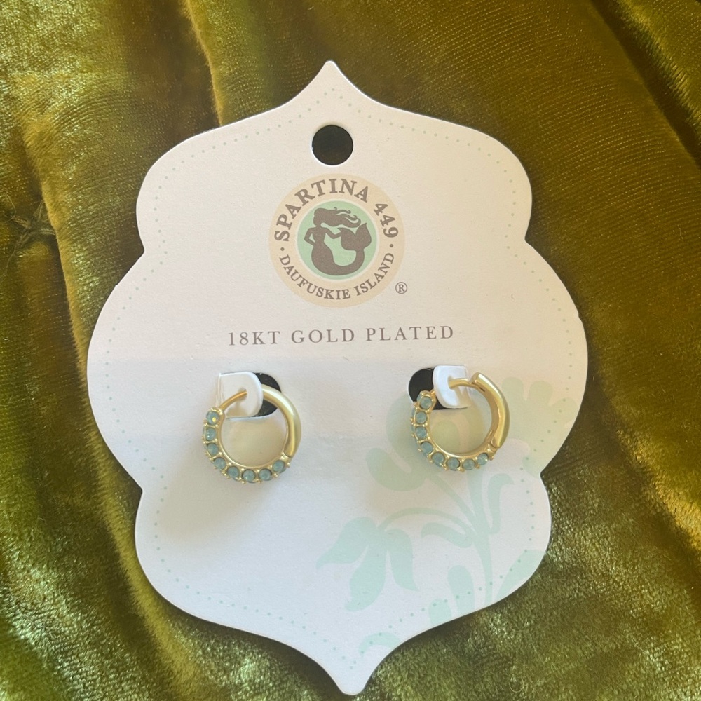 18kg gold plated huggie earrings